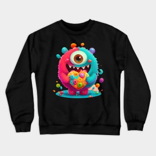 Blobber - Adorable Round Monster Crewneck Sweatshirt